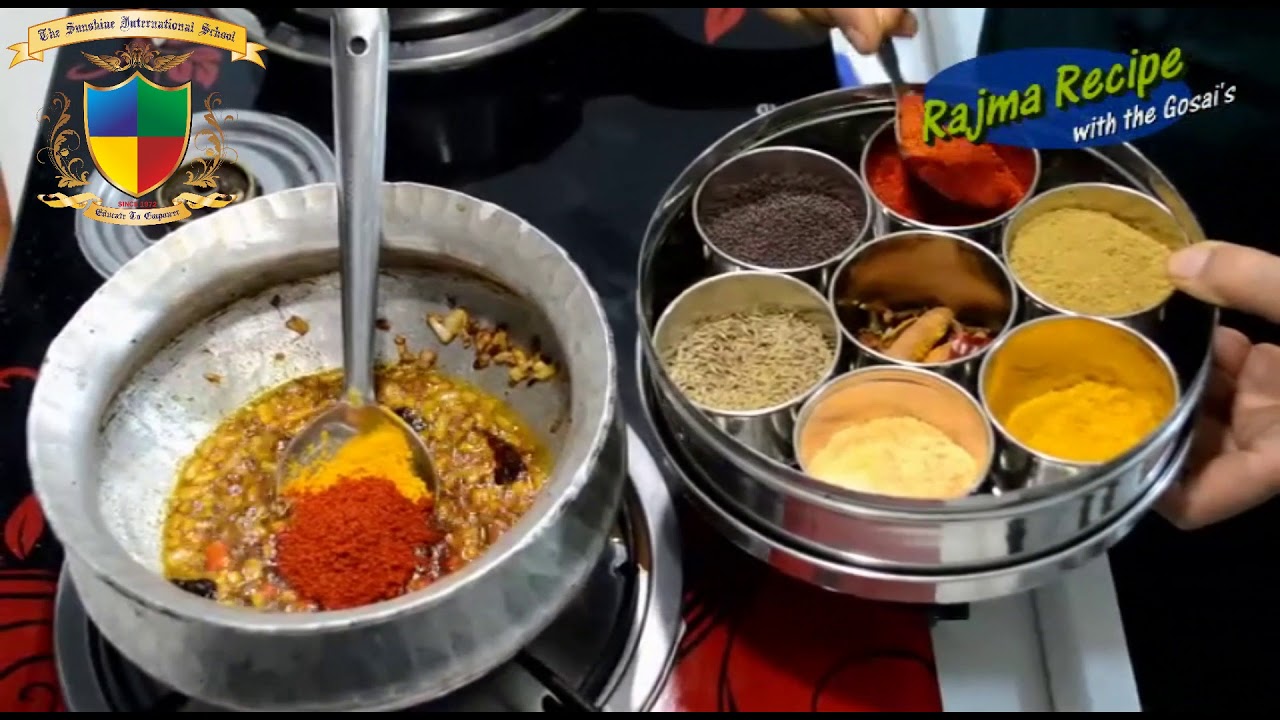 Rajma Recipe from the mess of The Sunshine International School