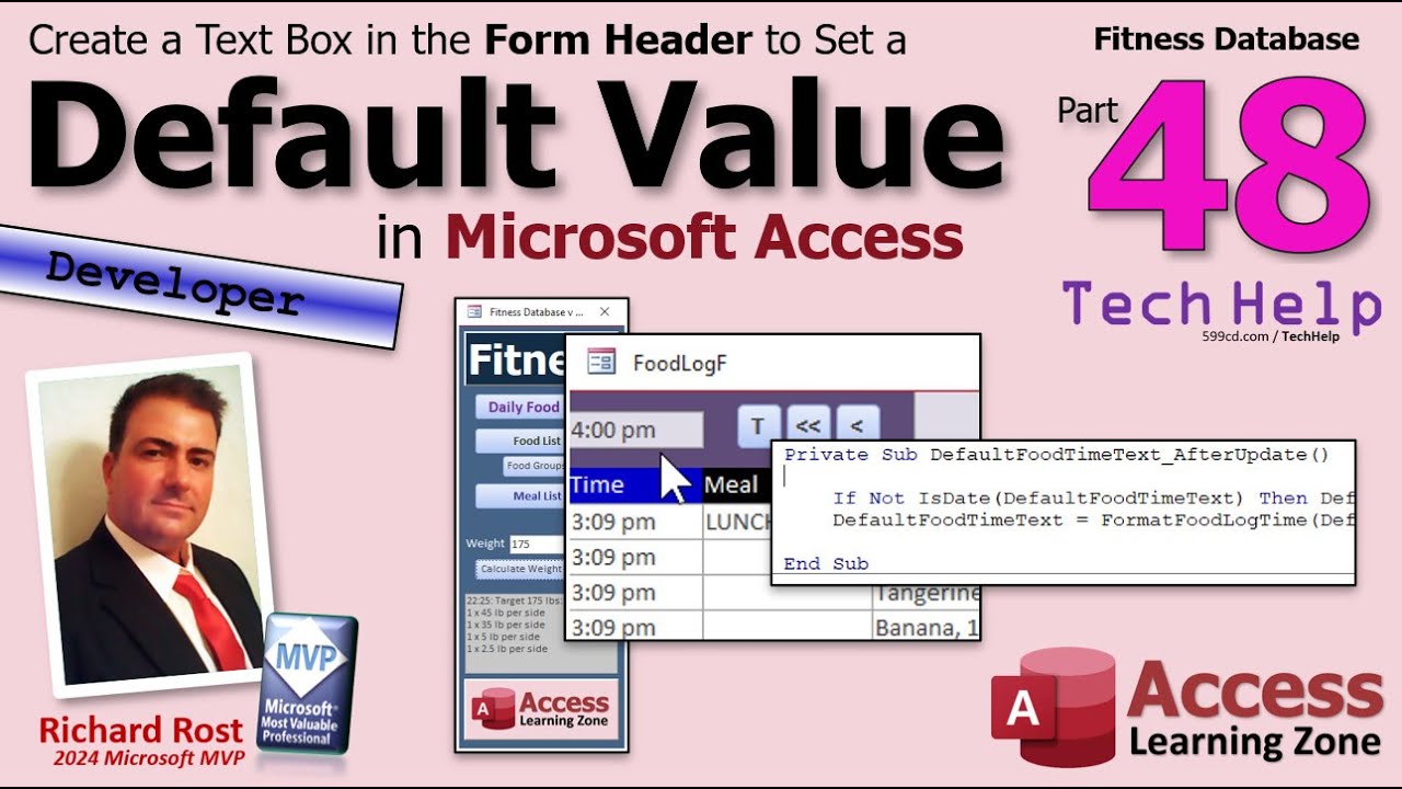 Microsoft Access: создание поля значений по умолчанию для новых записей в заголовке формы — Фитне...