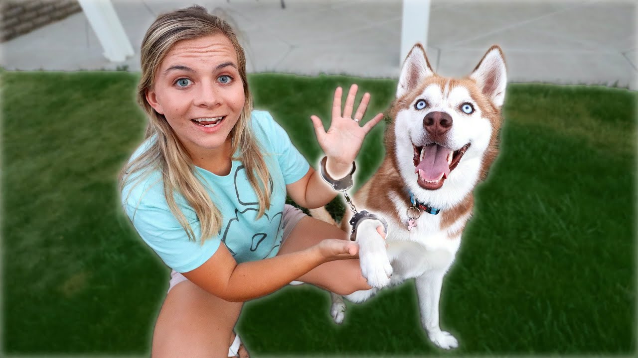 HANDCUFFED TO MY DOG FOR 24 HOURS!
