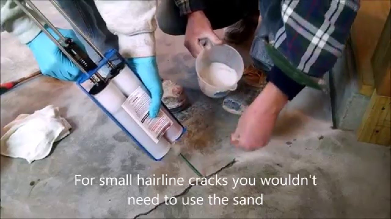 Concrete floor crack repair - How I repair cracks in concrete slabs & floors