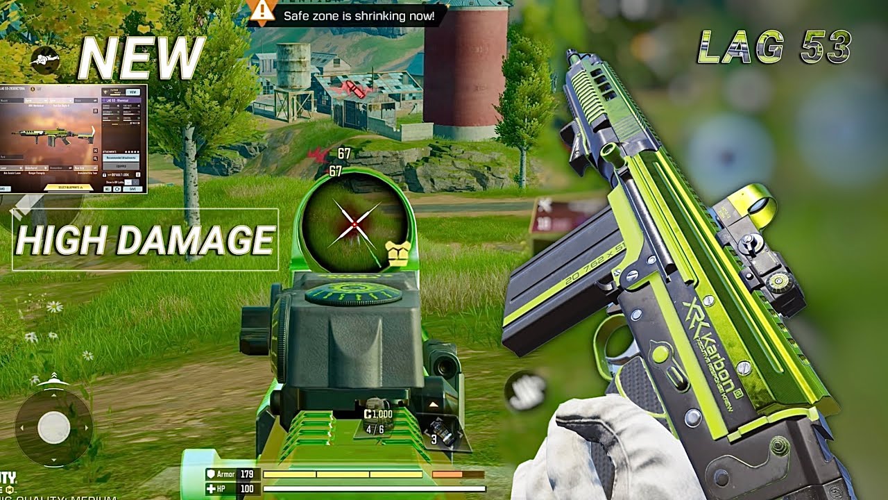THE 3- SHOT in LONG RANGE + HIGH DAMAGE | BEST LAG 53 GUNSMITH CODM BR | CODM BR GAMEPLAY 