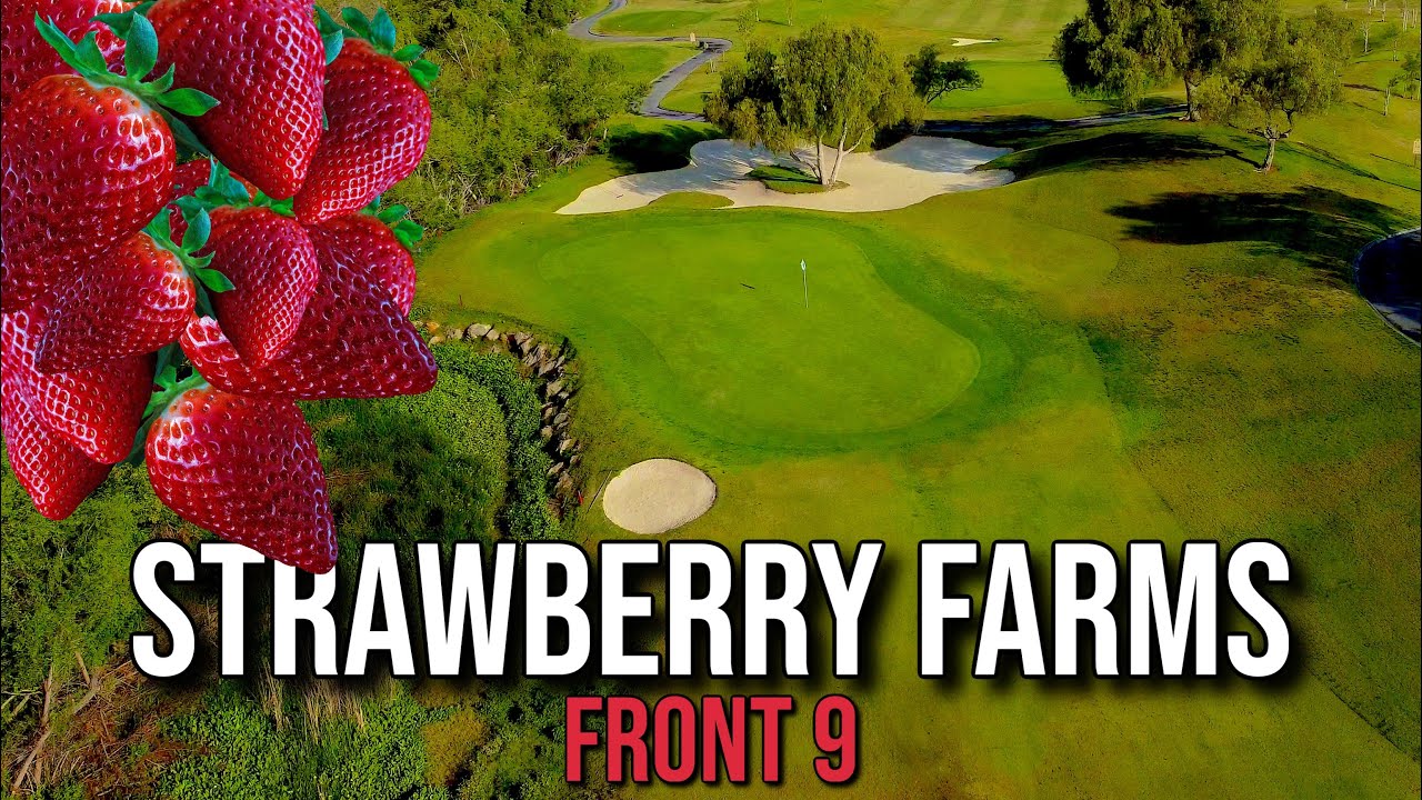 GOLFING on a FARM in ORANGE COUNTY ?! | Strawberry Farms FRONT 9 Course Vlog with Drone Flyovers