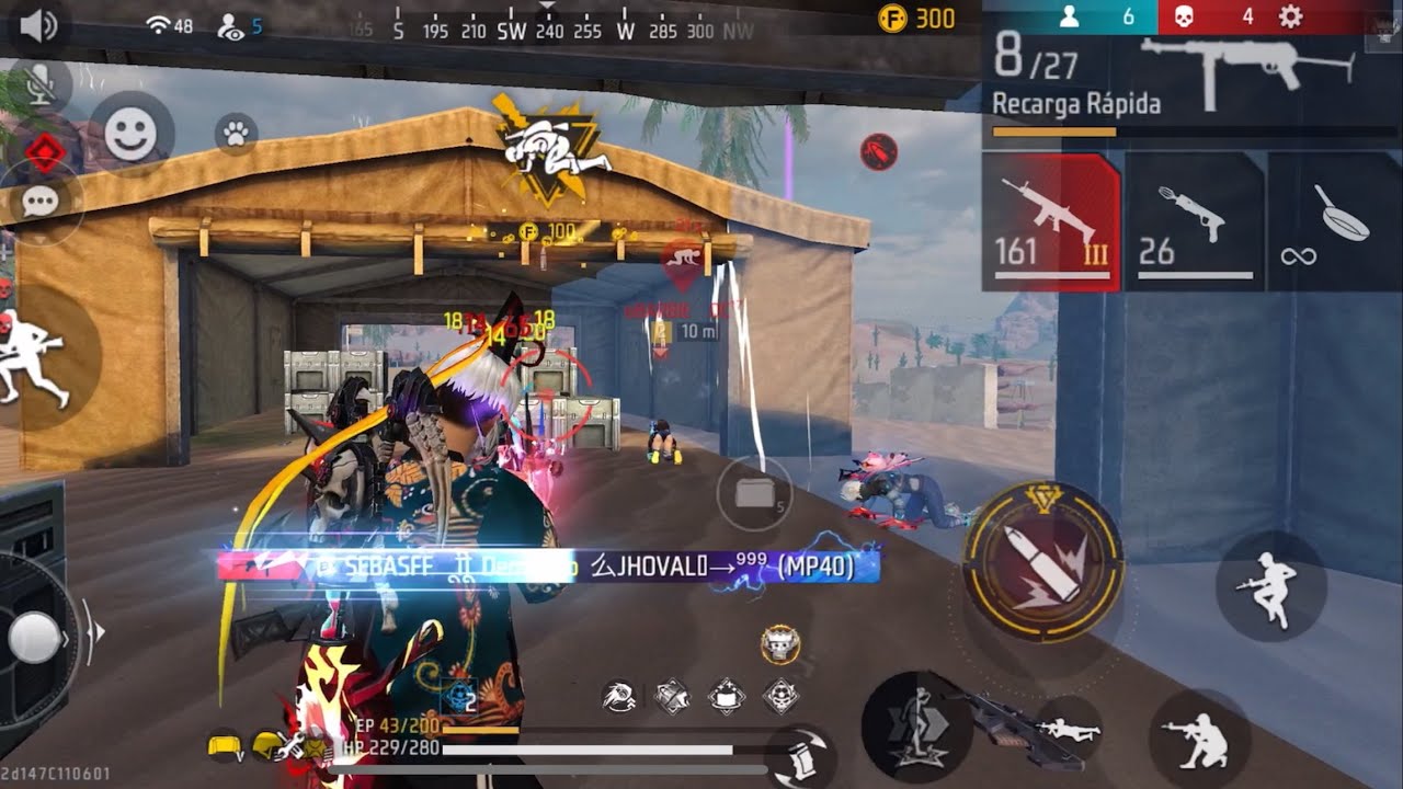 Me eché una partida con la MP40 NIVEL 8 Mi Segunda Arma Favorita 🤩 Free Fire