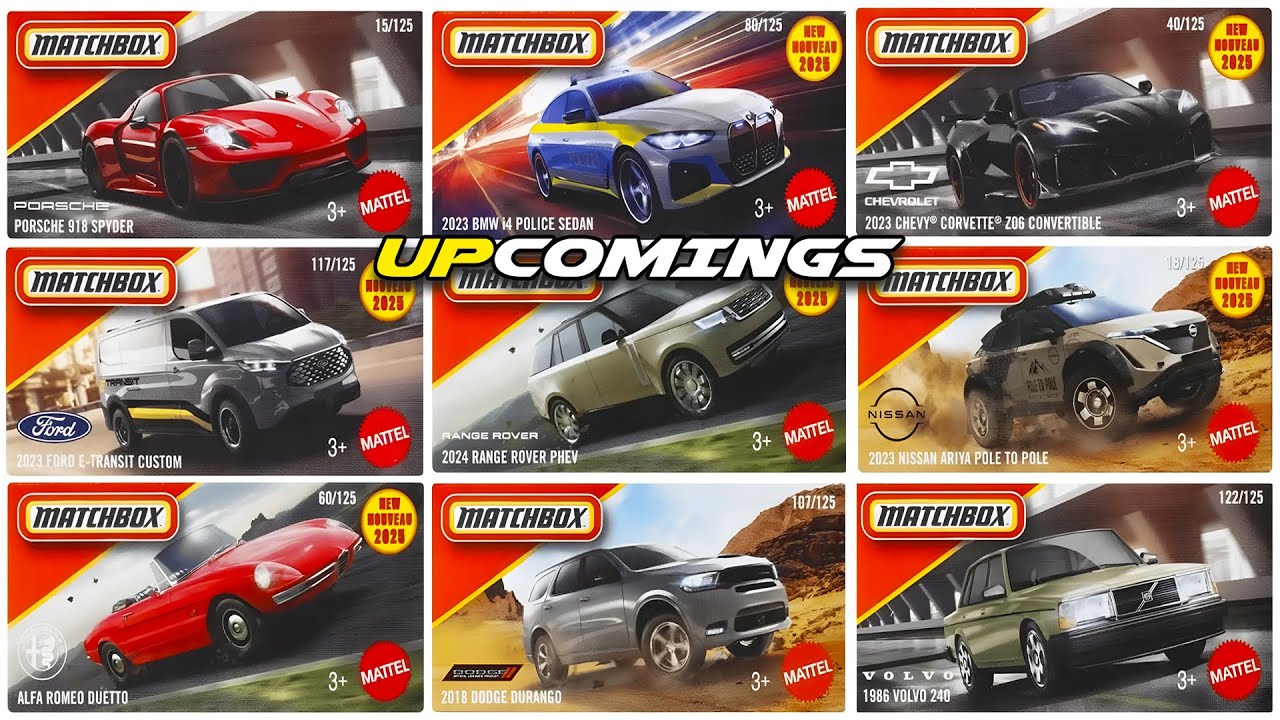 Preview - Matchbox New 5 Pack Set, Moving Parts, Power Grabs, Mini GT Qube Carz, BMW G82 & Many More