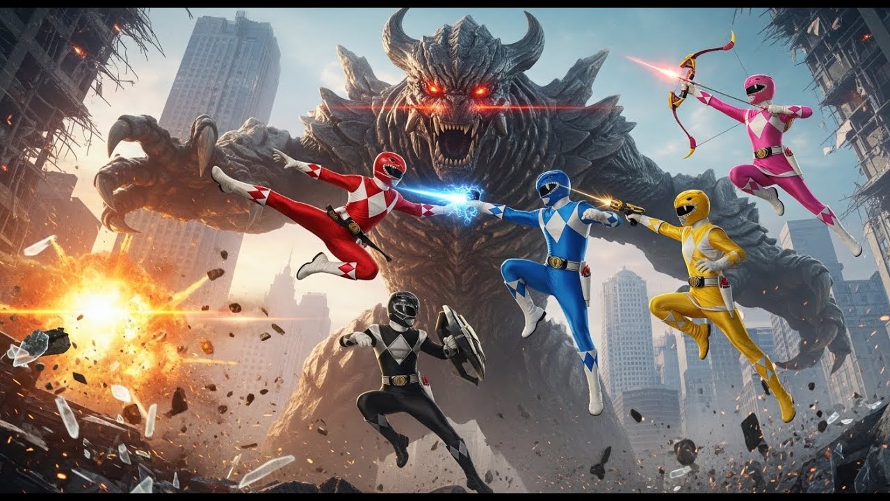 5 Power Rangers vs. Giant Monster: Scar Wins.