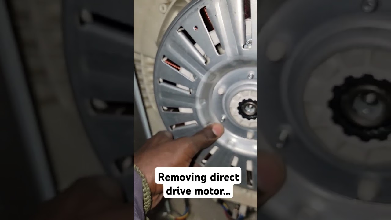 Removing direct drive motor rotary on an LG washer #homeappliance #repair #repost #fyp