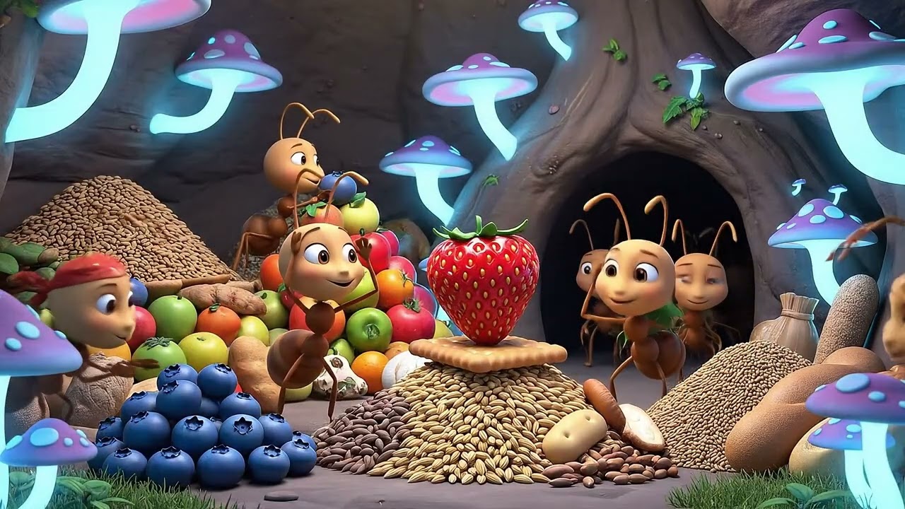 Minik Karıncalar Çalışıyor! Okul Öncesi İçin Yeni Şarkıları ve Çizgi Filmler/Working Little Ants