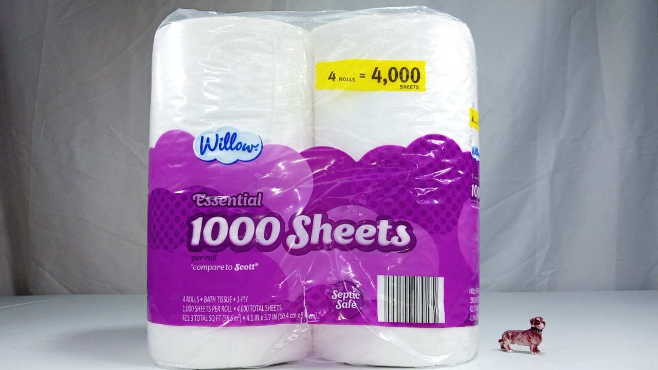 Unboxin Doxin - Willow Essential 1000 Sheets Toilet Paper Rolls