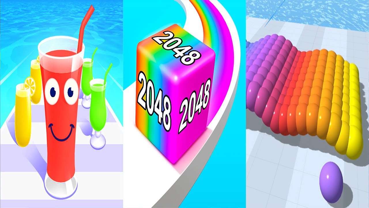 Juice Run VS Jelly Run 2048 VS Canvas Run - All Levels Gameplay Android iOS Ep 1