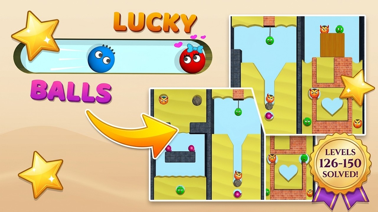 Lucky Balls: Erase Sand Game Levels 126-150 | Every Puzzle Solved! 🎯
