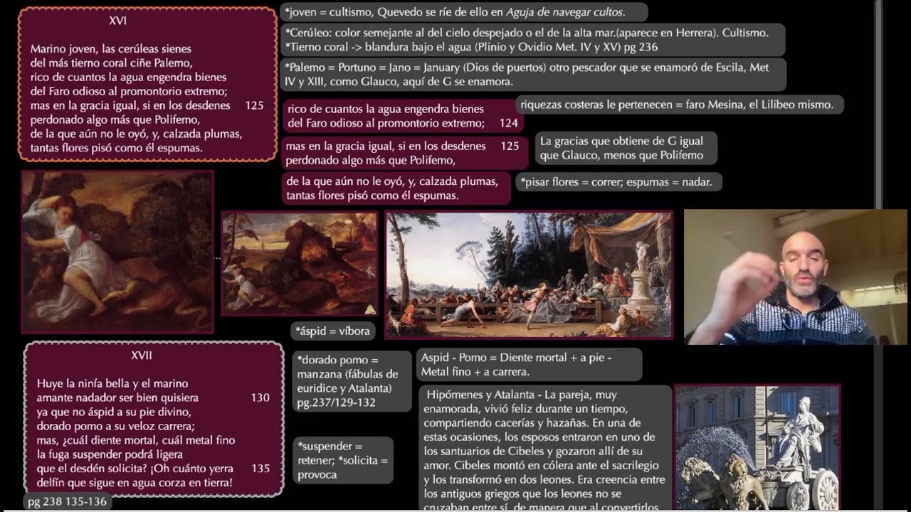 FABULA DE POLIFEMO Y GALATEA XVI-XVII - EXPLICADA