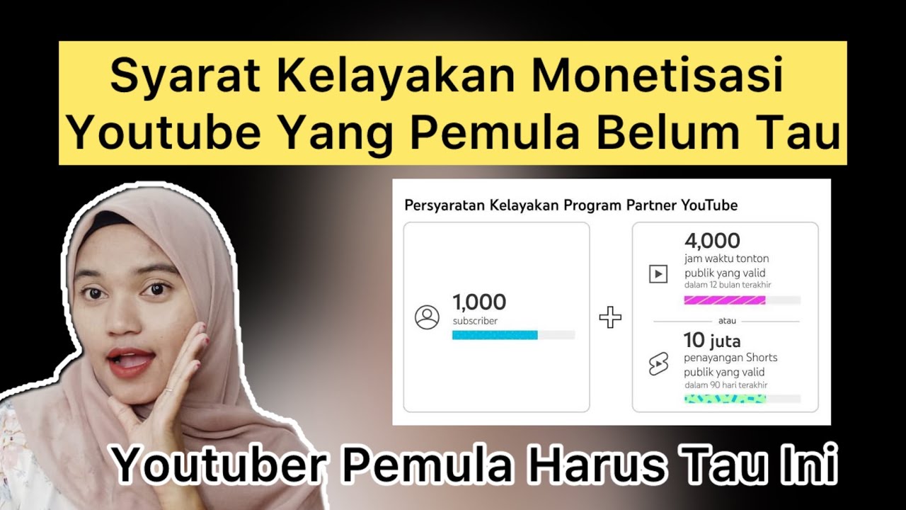 Syarat Kelayakan Monetisasi YouTube 2025 ➡️ Youtuber Pemula