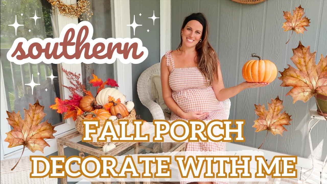SOUTHERN FALL Front Porch Decorate With Me 2023 // Fall Porch Decorating Ideas