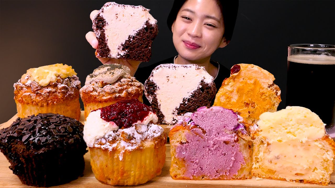 🧁강릉오빠 브리오슈!!🍰강릉 가면 한 번은 꼭 먹어봐야 하는 브리오슈 & 케이크 먹방❤ | Strawberry Brioche, Chocolate Cake ASMR Mukbang