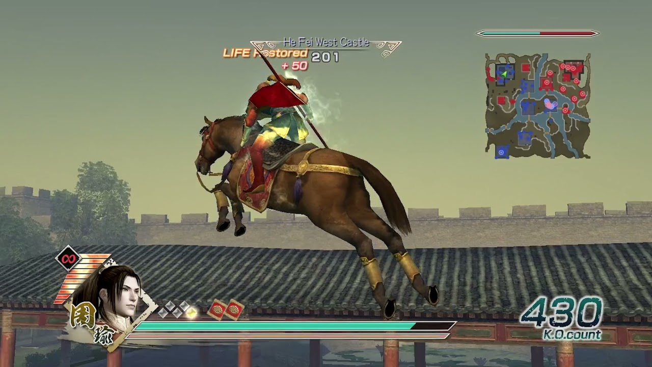 Dynasty Warriors 6 Zhou Yu Free Mode Chaos Difficulty (Battle of Hei Fei)