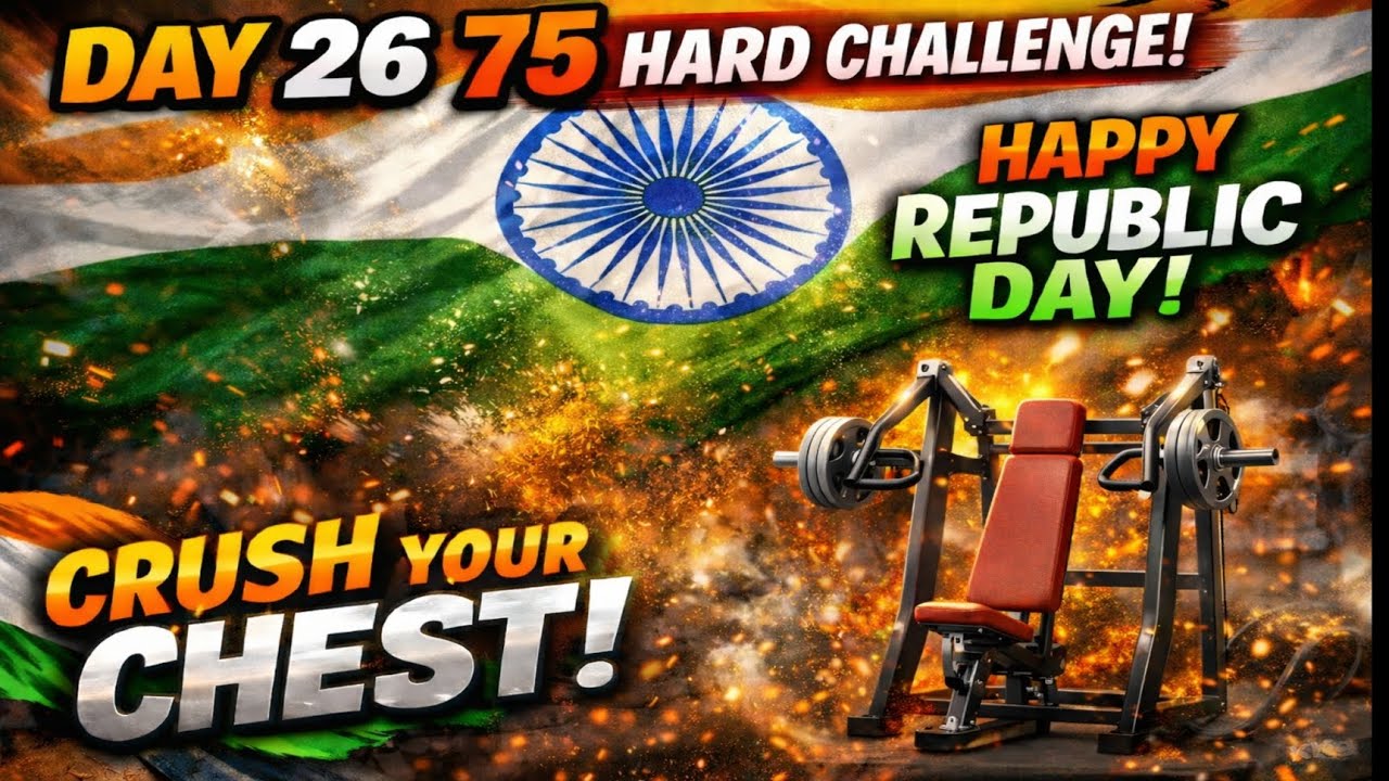 Republic Day Chest Workout 🇮🇳 | Day 26 – 75 Hard Challenge 💥