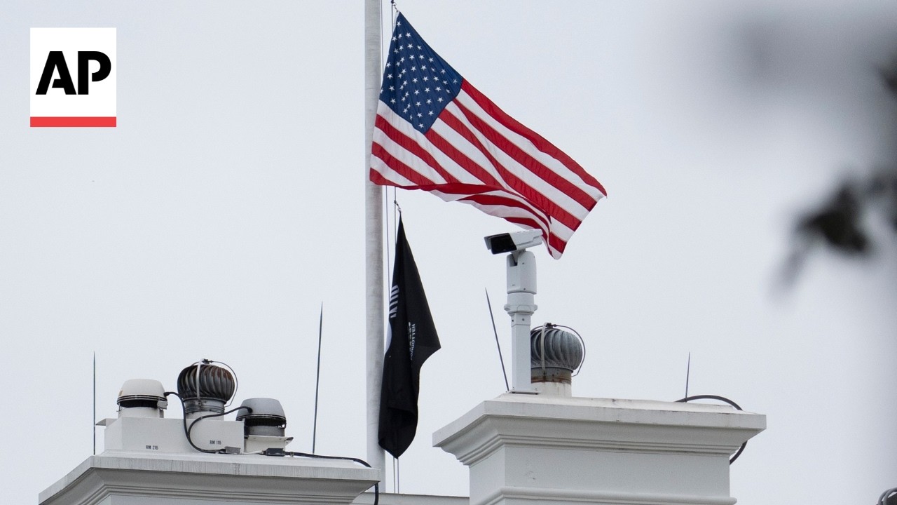 US flag is lowered to half-staff at the White House for Lindsey Graham