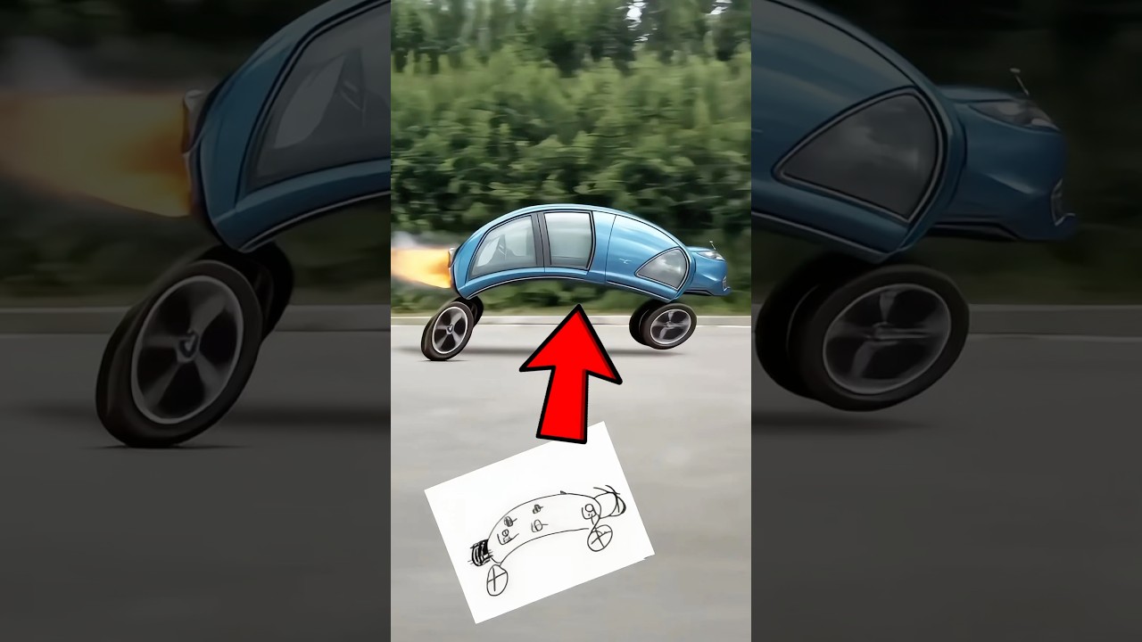 Детский рисунок МАШИНКИ стал реальностью! 🚙✍️🖍️