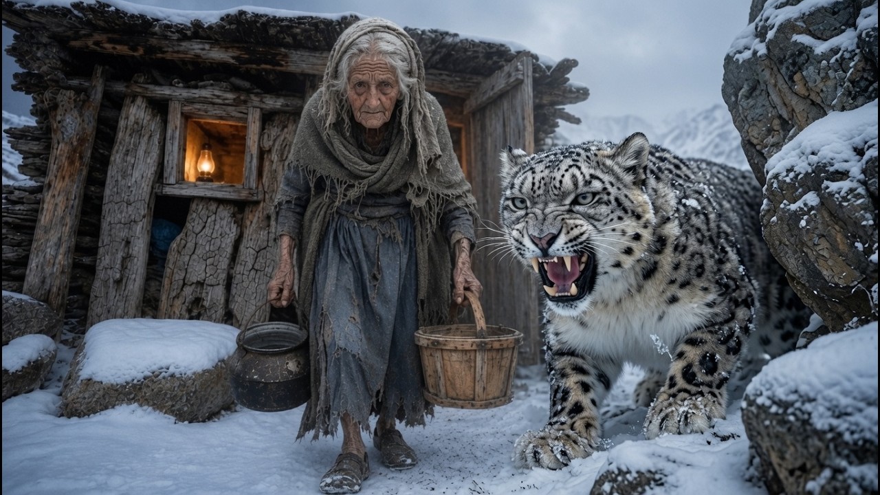 100 Year Old Widow Lives Alone with Her Goats in Afghanistan's Snowy Mountains &mdash; Then a Snow Leopard