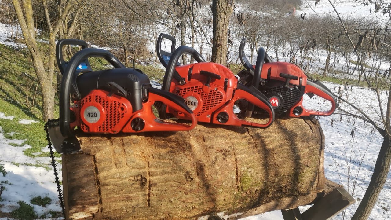 DOLMAR 420-2,8cp, DOLMAR 4600-3,5 cp, MARUYAMA 5100s-3,8cp vs Blade ECHO 40 cm, Chain STIHL rs.