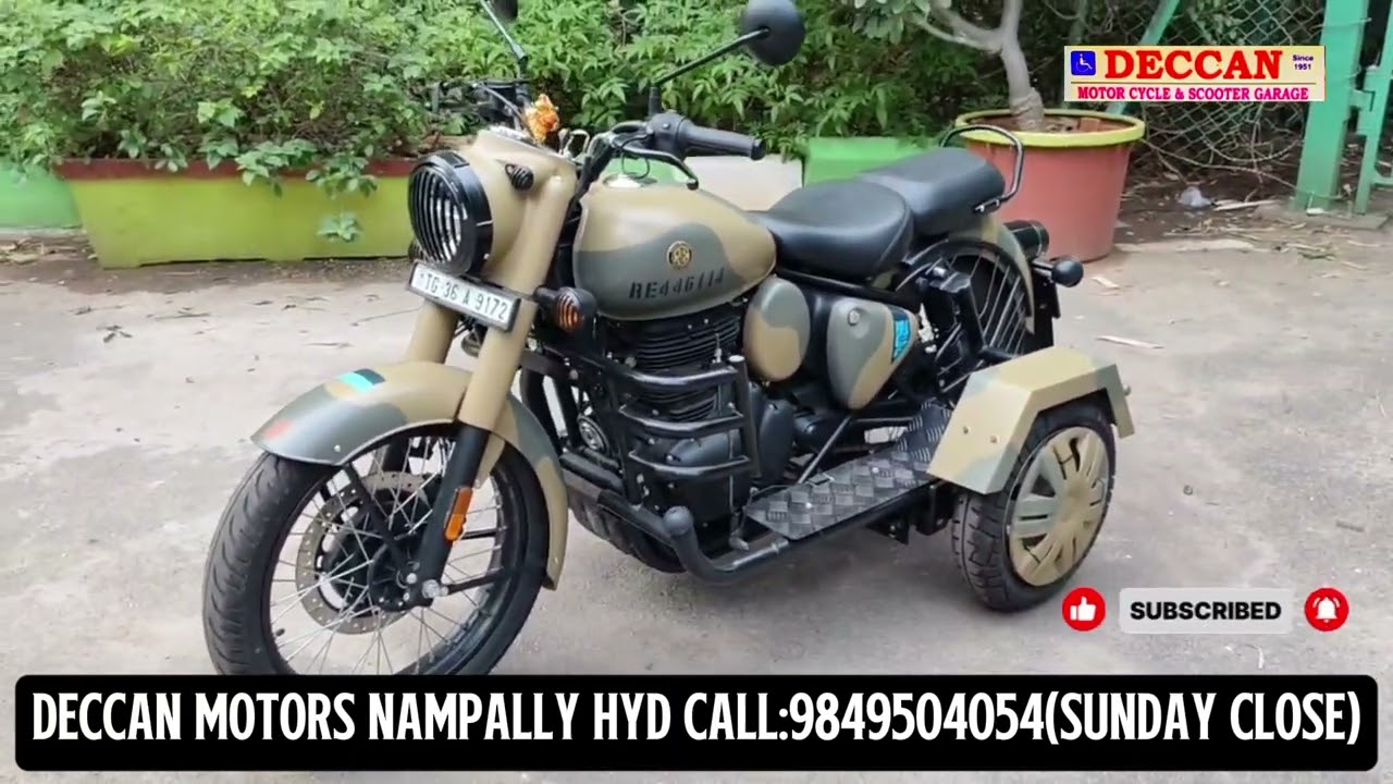 ROYAL ENFIELD CLASSIC 350 SIDE WHEEL ATTACHMENT KIT FOR PHYSICALLY HANDICAPPED PERSON ☎️9849504054