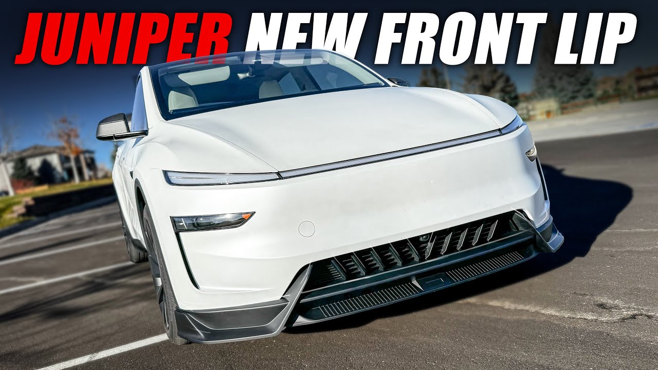 Новый передний спойлер Juniper Performance для Tesla Model Y! #tesla