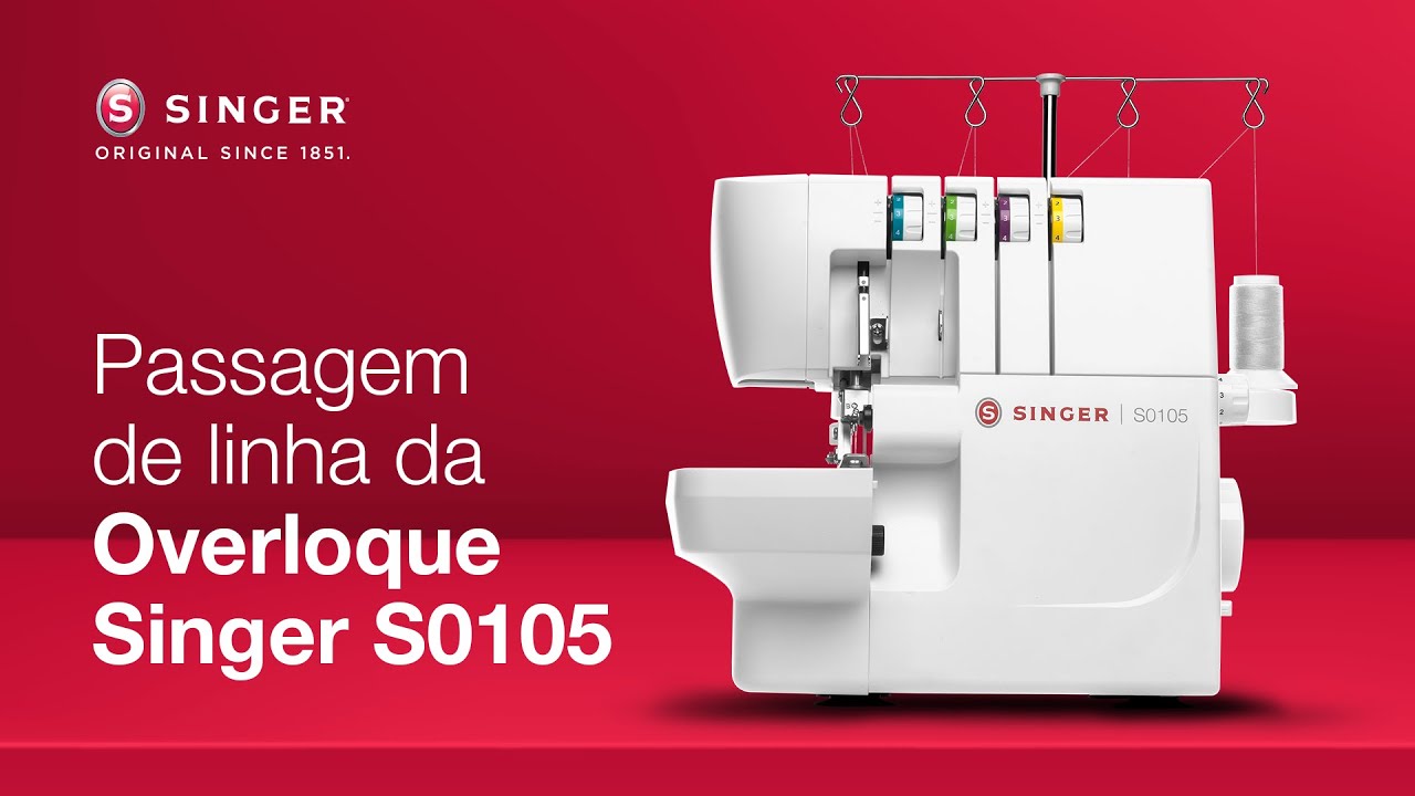 Como passar a linha na Overloque Singer S0105