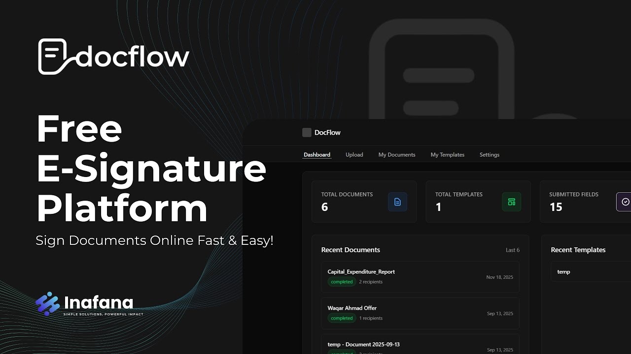 Docflow Overview Free AI-Powered E-Signature & Document Signing Platform