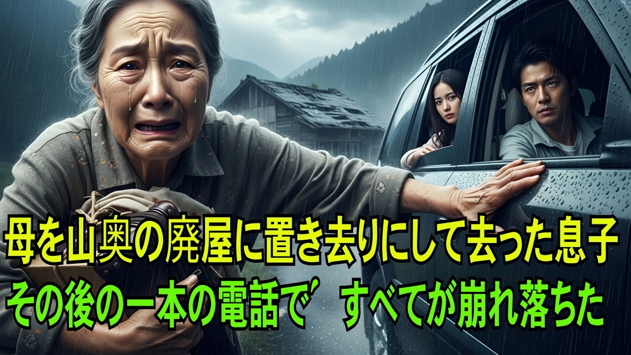 母を山奥の廃屋に置き去りにして去った息子…その後の一本の電話で、すべてが崩れ落ちた