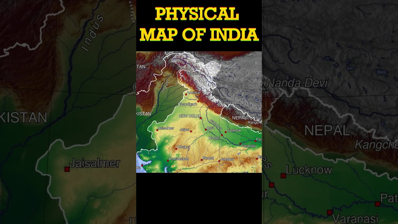 Physical Map of India #mapwork #india #shortsfeed #physicalmap