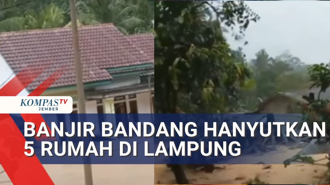 5 Rumah Hanyut, 30 Warga Mengungsi Akibat Banjir Bandang Lampung Barat
