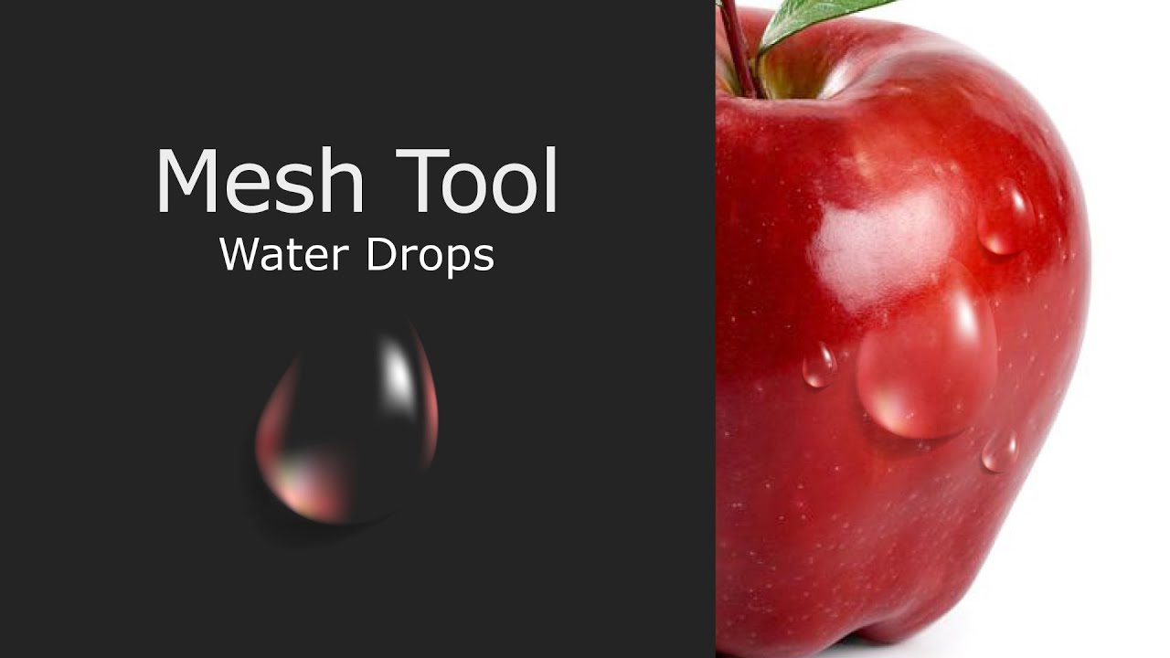 Drop water tutorial in Adobe Illustrator for Beginners using gradient mesh Tool