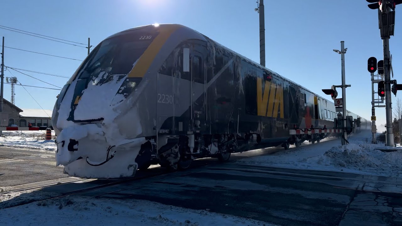 A GO and VIA Train at Watson Road, Guelph, ON! 