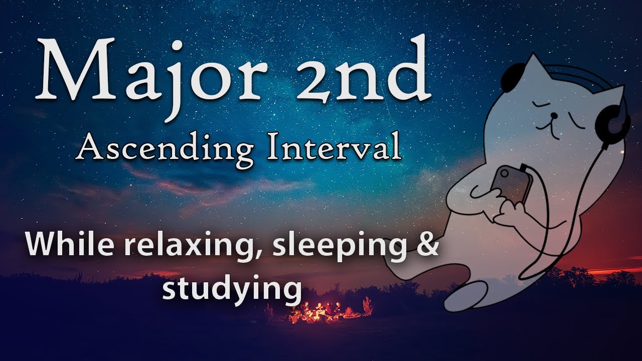 Passive Ear Training: Major 2nd Interval Ascending (8hrs Acoustic Guitar to relax, sleep, study)