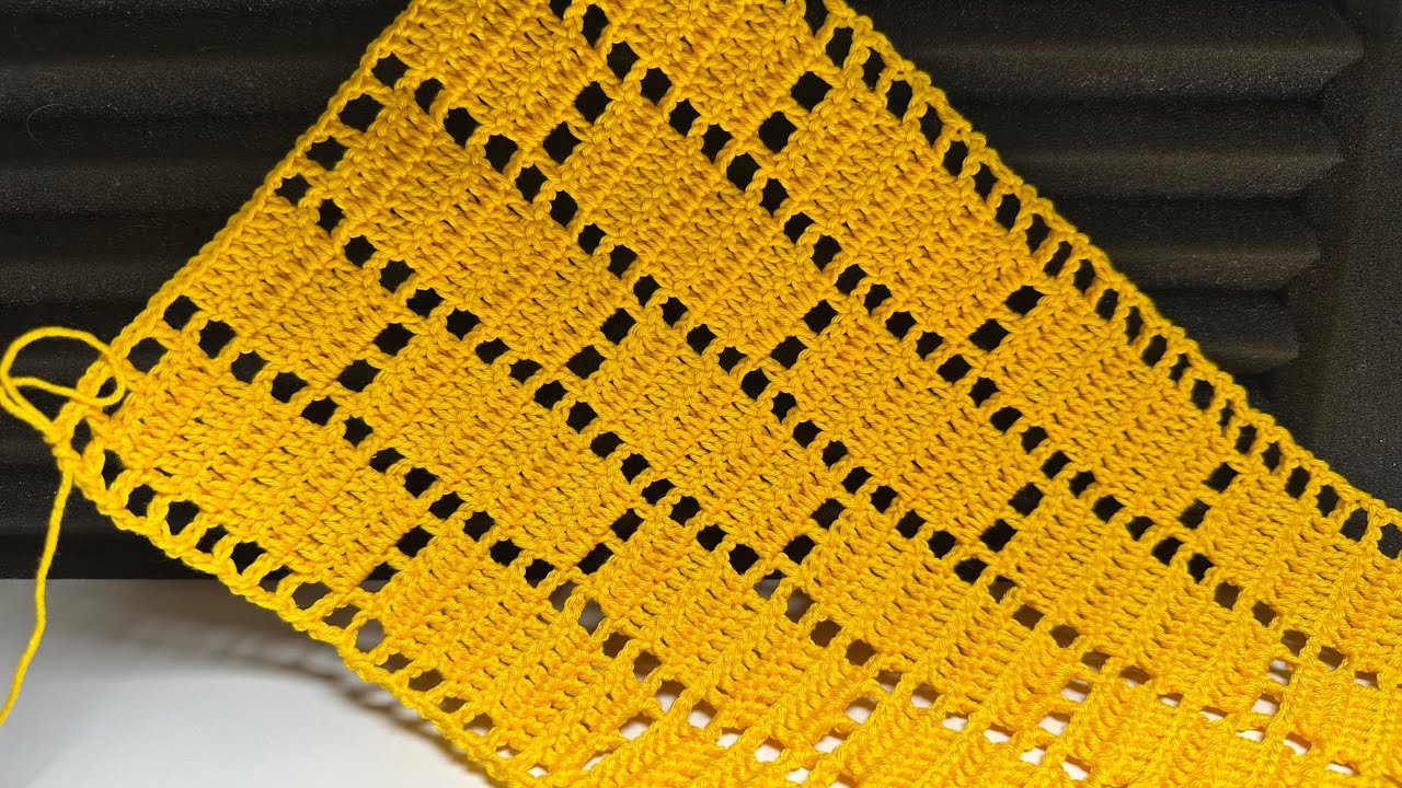 PONTO de crochê TIJOLINHO simples aula passo a passo completa