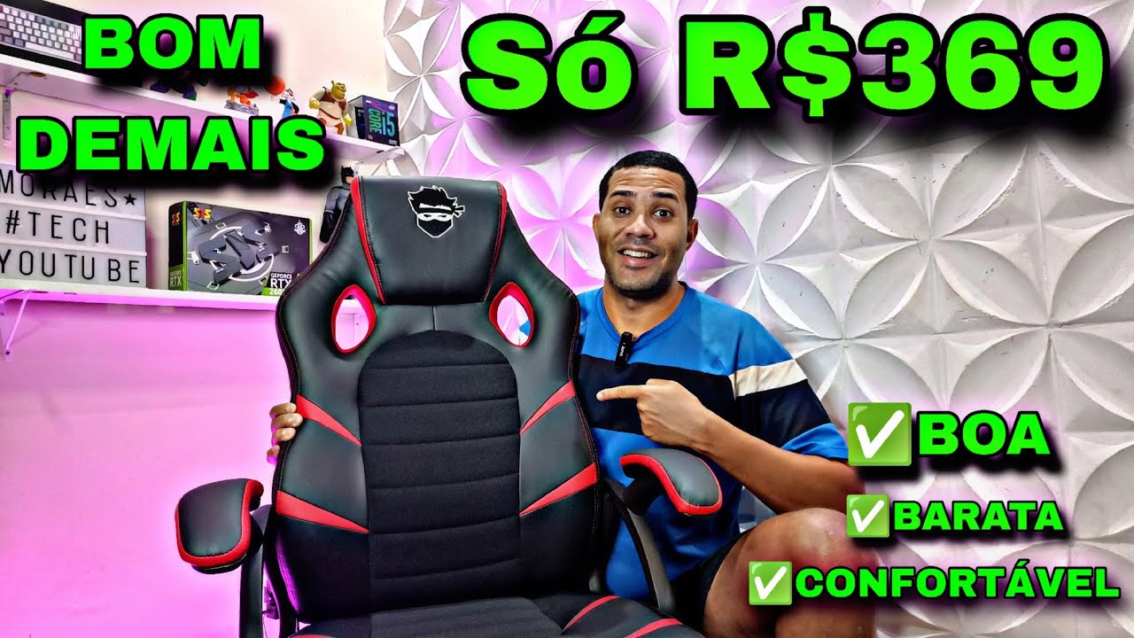 CADEIRA GAMER BARATA de R$369, CONFORTÁVEL e BONITA! GAMER NINJA HIRYU