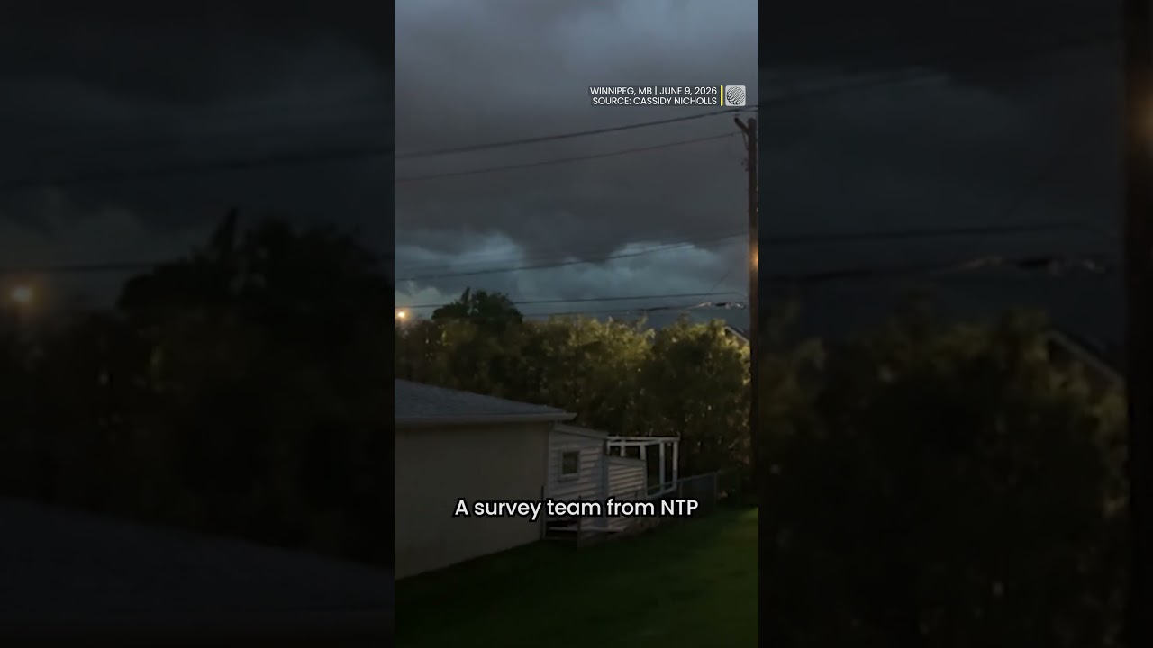 Saskaschewan tornado turns destructive during severe storms on the Prairies | #shorts #tornado