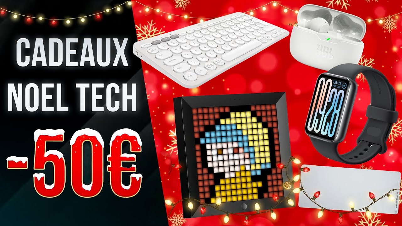 20 ID&Eacute;ES DE CADEAUX DE NOEL HIGH TECH (PAS CHER) A MOINS DE 50 EUROS ! 2025 AMAZON