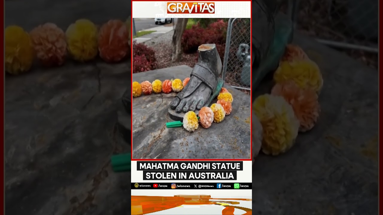 Bronze Statue of Mahatma Gandhi Cut From Base in Melbourne | GRAVITAS