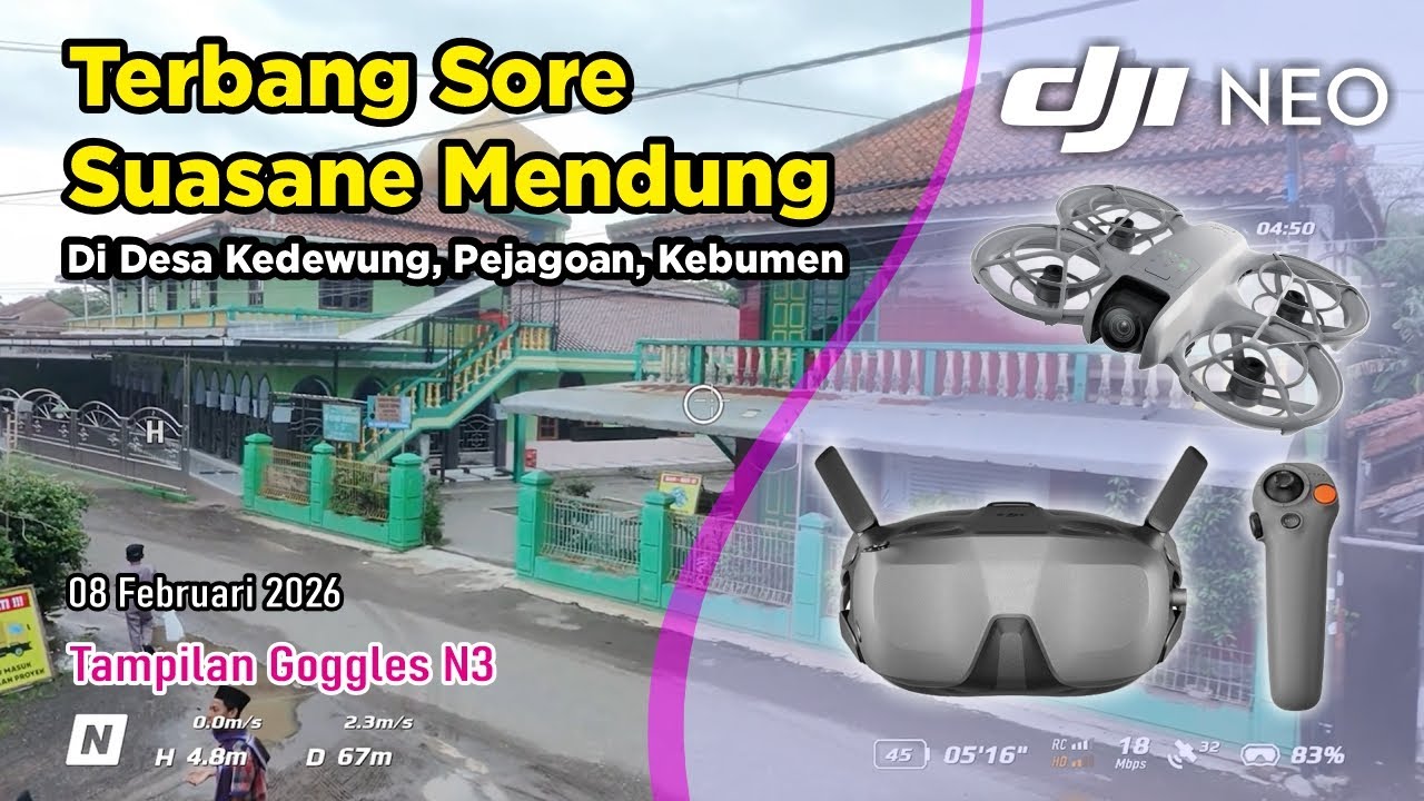 View Goggles N3 || Terbang Sore Suasane Mendung Di Desa Penghasil Genteng Tanah Liat