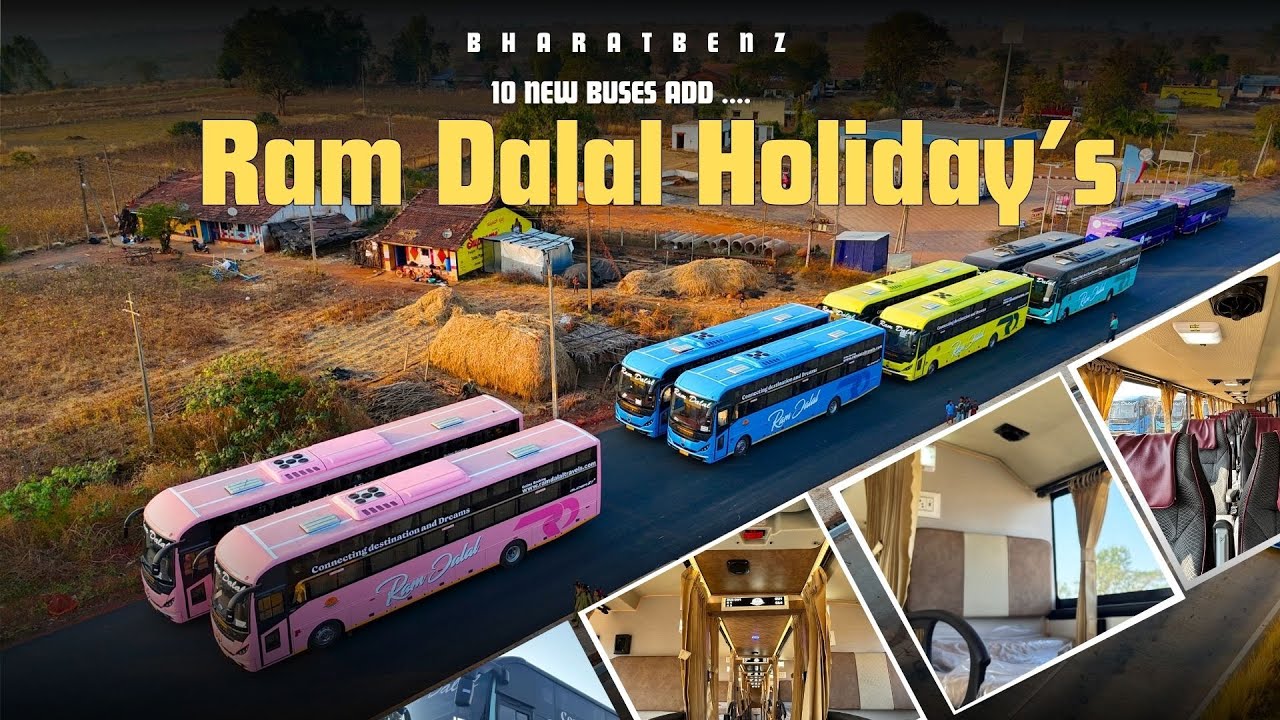 &ldquo;Ram Dalal Holidays Unveils 10 New MG GliderZ BharatBenz 13.5m Buses | Ultimate Luxury & Comfort!&rdquo;