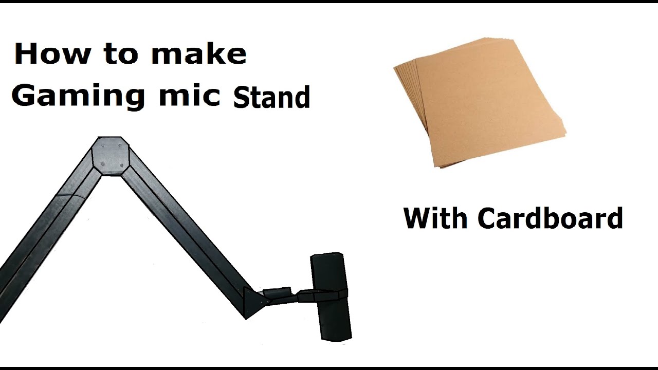 How to make gaming mic stand with cardboard easy explanation