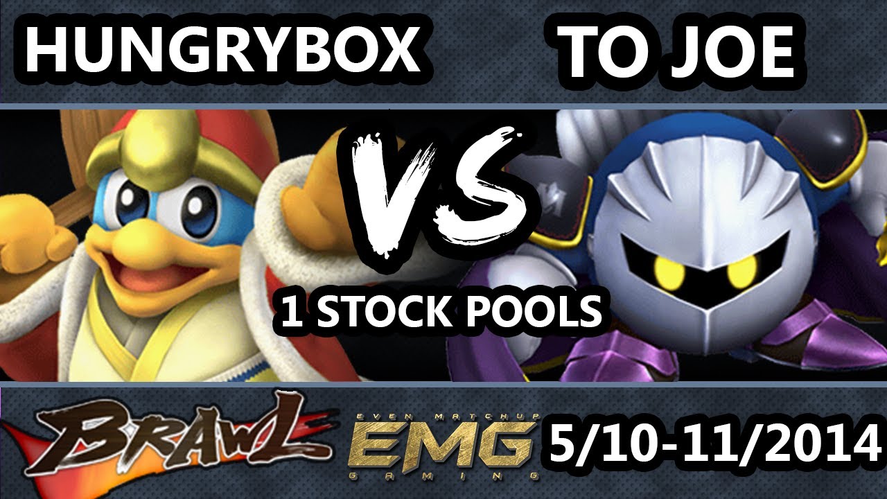 GOML - Crs. Hungrybox (DeDeDe) Vs. EMG | Toronto Joe (Metaknight, Fox) SSBB 1 Stock Pools - Brawl