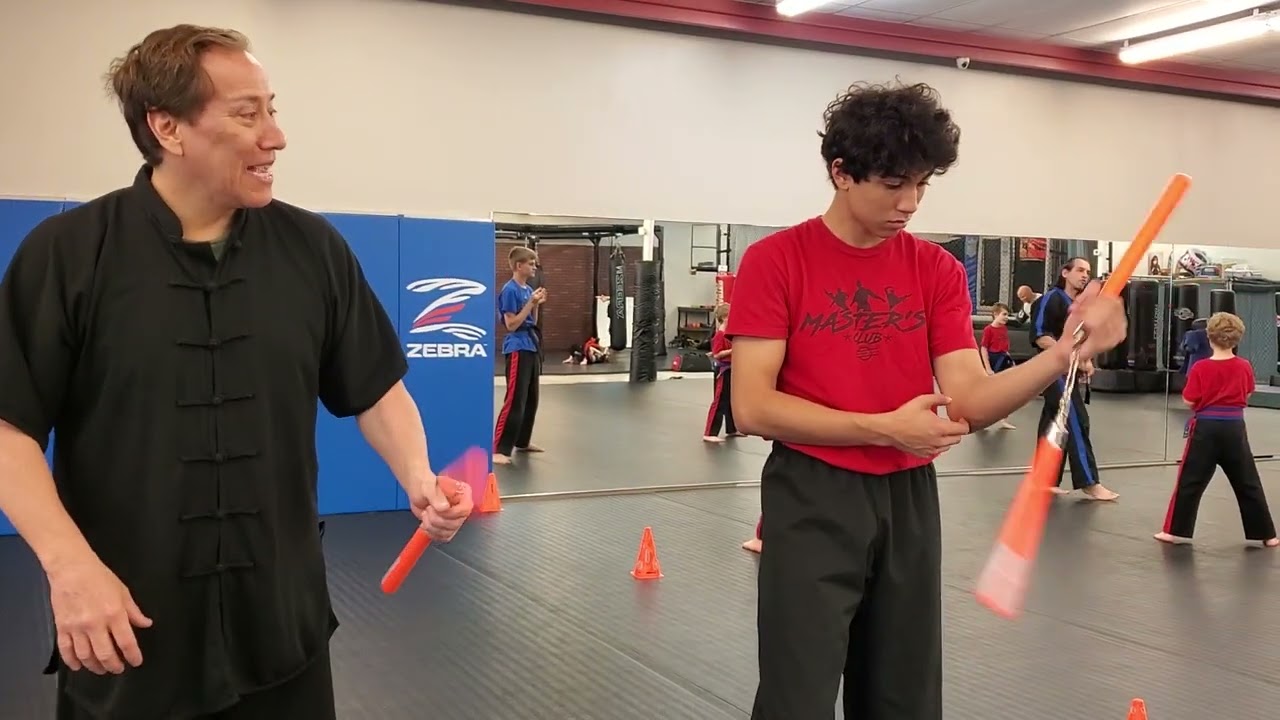 The original Mortal Combat ninjas and Jonny cage /Scorpion Master Daniel Pesina teaches nunchucks