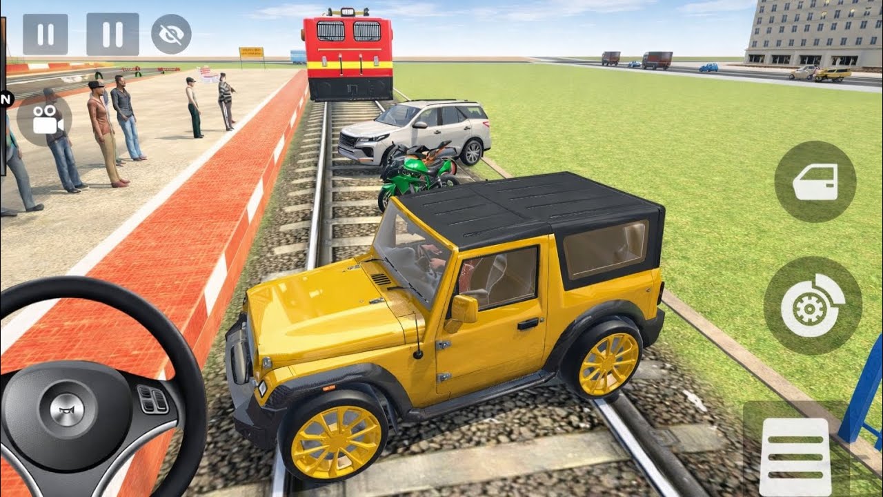 🚆Train ke Samne Aa Gai Mahindra Thar | Indian Thift Auto Simulator 🤩 GTA Mod Open world Game 