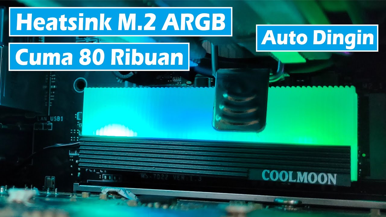 Review COOLMOON CM-M7S Heatsink SSD M.2 NVME ARGB Termurah