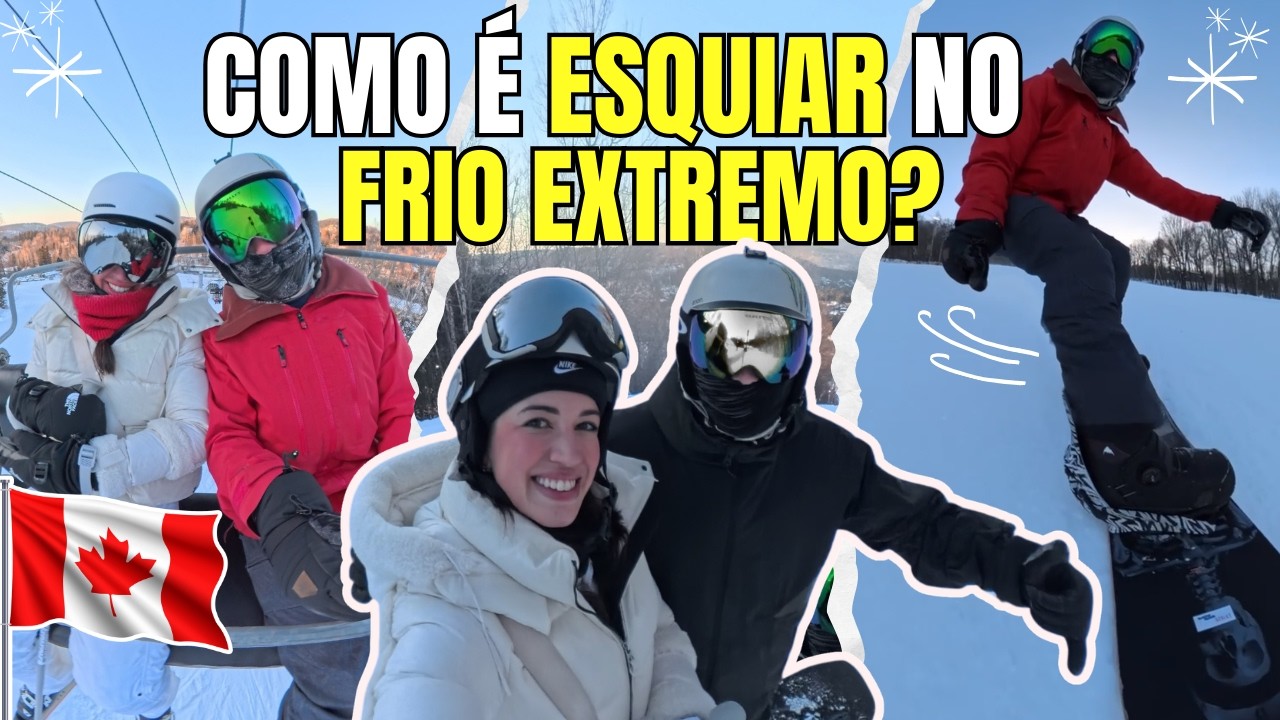 ESQUIANDO no LUGAR MAIS FRIO DA TERRA ❄️🇨🇦 | -30°C no CANADÁ
