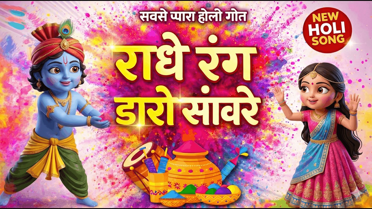 Radha Krishna Holi Song 2026 | राधे रंग डारो सांवरे 🌈 | New DJ Holi Bhajan | Dance Special #holi2026