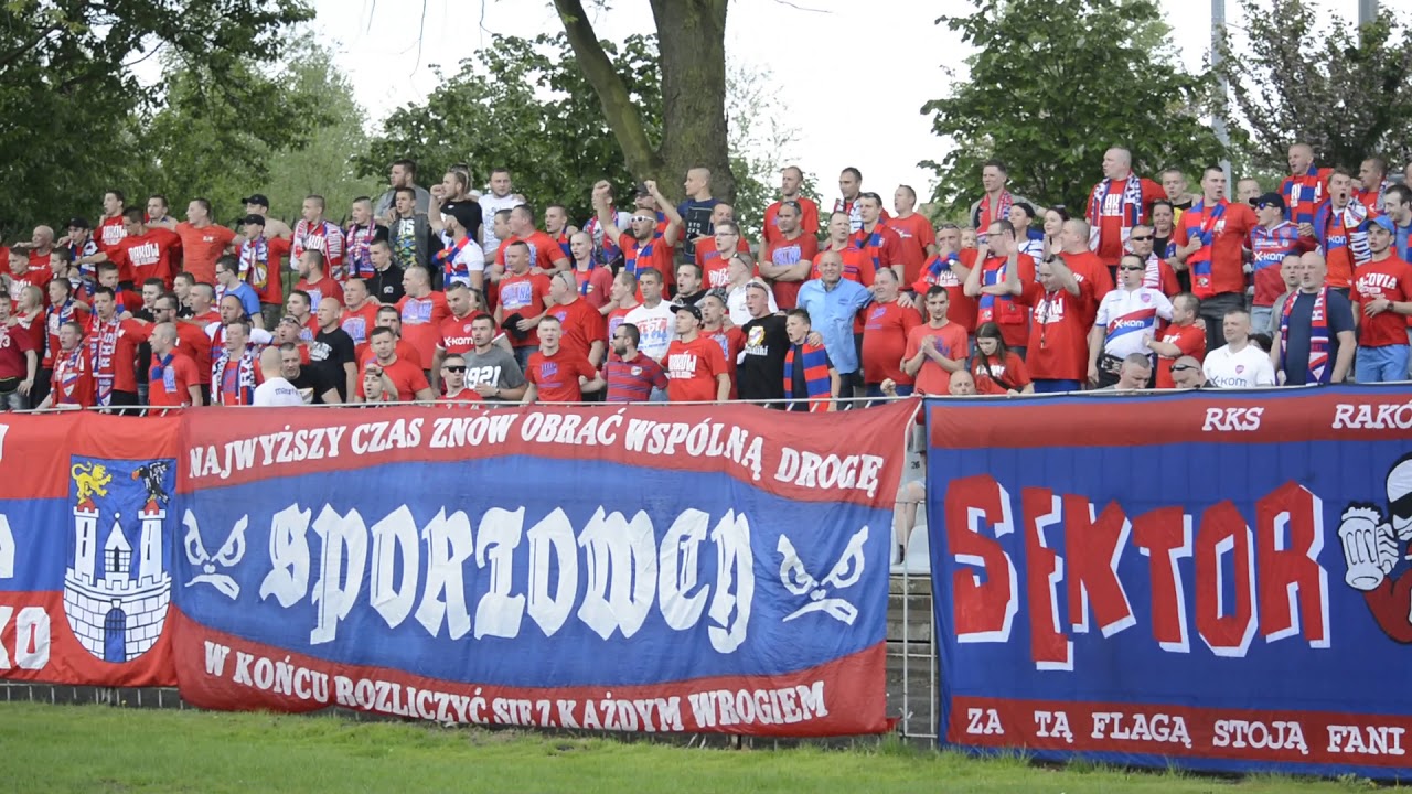 Raków Częstochowa - Stomil Olsztyn (29.04.2018) kibice Rakowa