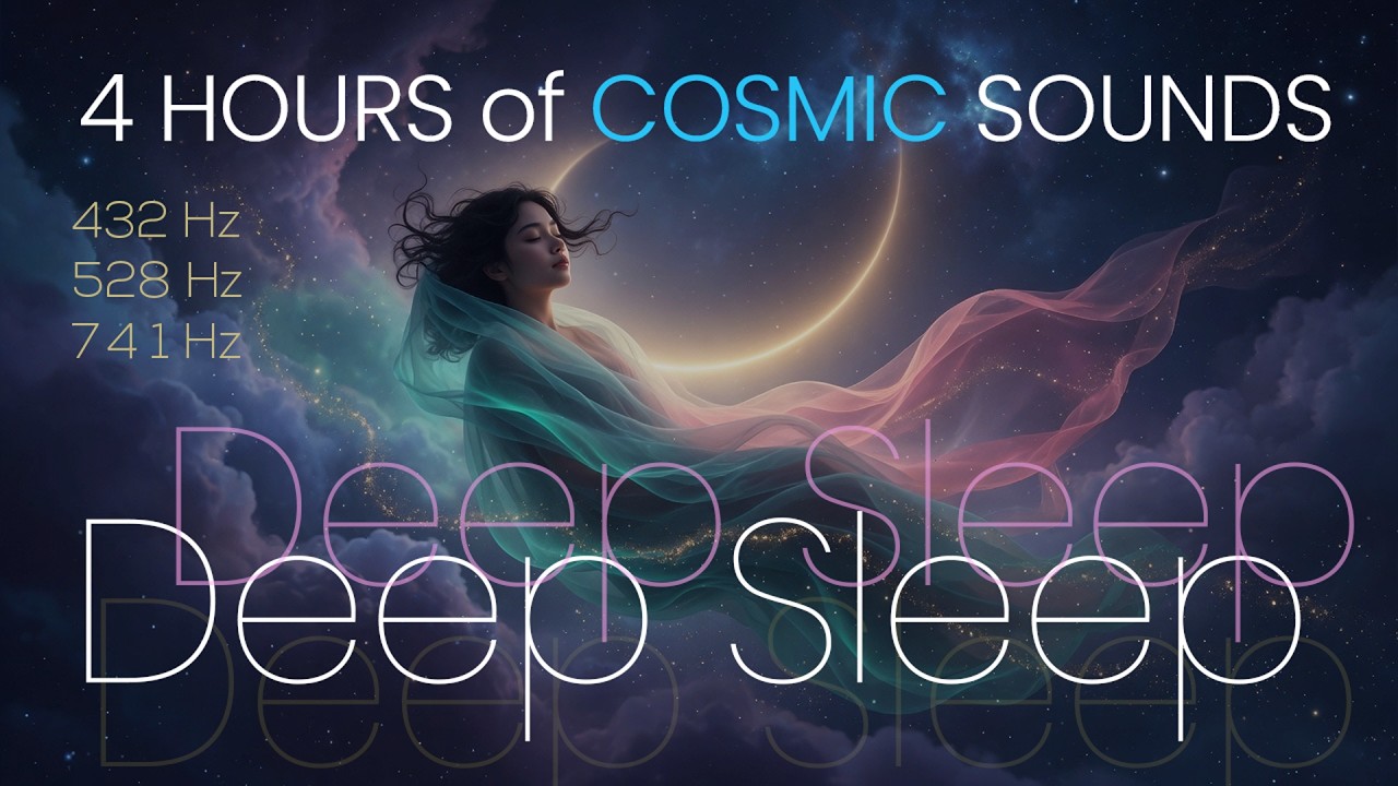 432Hz + 528Hz + 741Hz Dream Music &mdash; Drift Into Deep Sleep in a Cosmic Lullaby (4 Hours)